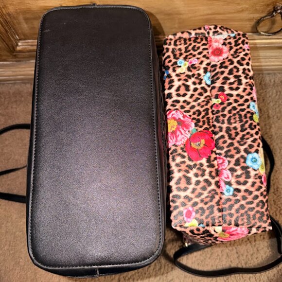 GUC~ 2/1 Laser Cut Out Black Shopper & Leopard Cross Body Bag-Purse-Tote (Bin 9) - Picture 11 of 11